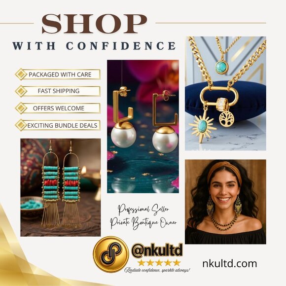 ποΈModern Dual-Tone Chunky Hoops 18K Gold Plated Stainless Steel Trendy Earrings - Picture 3 of 9